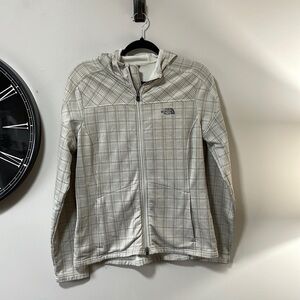 The North Face Women's Light Plaid Hooded Jacket - Cream/Tan